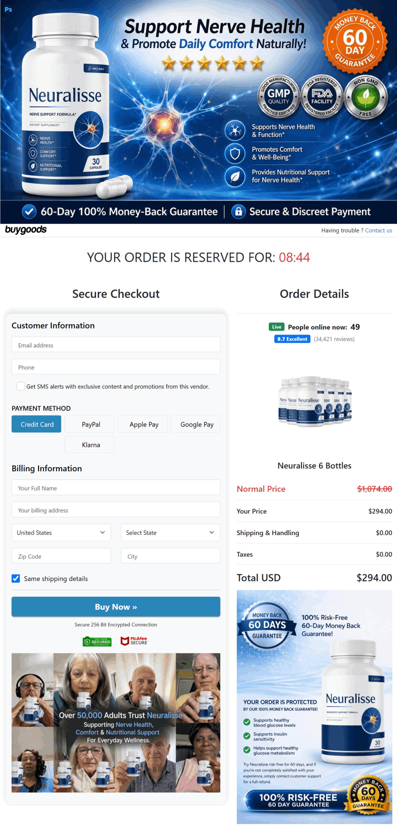 neuralisse secure checkout
